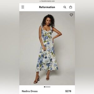 NWT Reformation Nadira Floral Print Dress -  Lucca